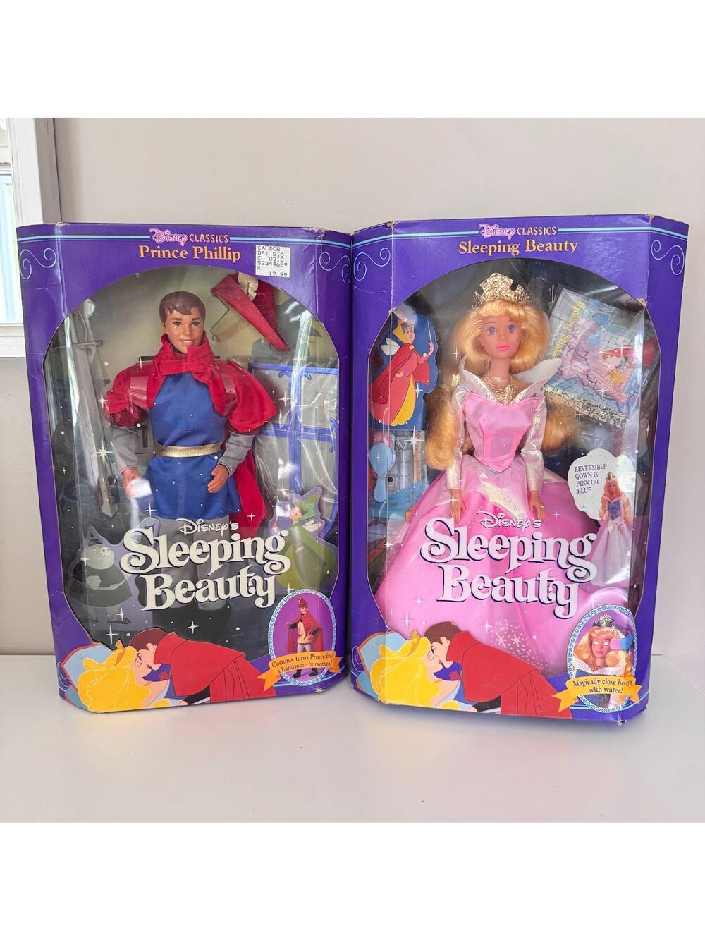 Vintage Disney Sleeping Beauty Princess Aurora & Prince Phillip Barbie Doll New